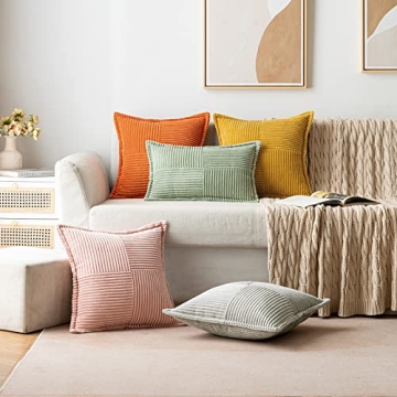 Mustard Yellow Corduroy Pillow Covers - Set of 2