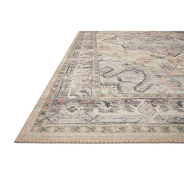 Loloi II Hathaway Collection HTH-06 Blush / Multi 2'-3" x 3'-9", .25" Thick, Accent Rug, Soft, Durable, Printed, Modern, Low Pile, Non-Shedding, Easy Clean, Living Room Rug