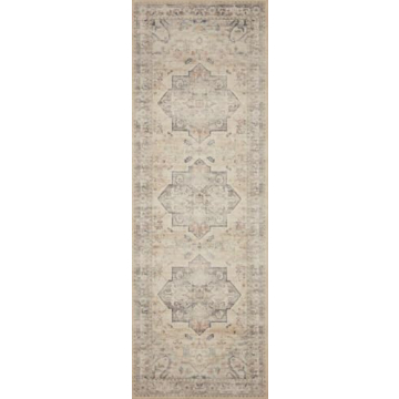 Loloi II Hathaway Collection HTH-06 Blush / Multi 2'-3" x 3'-9", .25" Thick, Accent Rug, Soft, Durable, Printed, Modern, Low Pile, Non-Shedding, Easy Clean, Living Room Rug