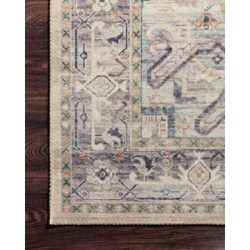 Loloi II Hathaway Collection HTH-06 Blush / Multi 2'-3" x 3'-9", .25" Thick, Accent Rug, Soft, Durable, Printed, Modern, Low Pile, Non-Shedding, Easy Clean, Living Room Rug