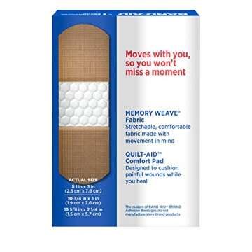 Band-Aid Brand Flexible Fabric Adhesive Bandages for Wound Care & First Aid, Assorted Sizes, 30 Coun...