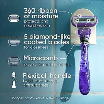 Gillette Venus Extra Smooth Swirl Razors for Women, 1 Venus Razor, 4 Razor Blade Refills, Flexiball ...
