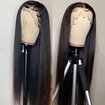 QD-Tizer Lace Front Wigs Natural Hairline 24 Inch Black