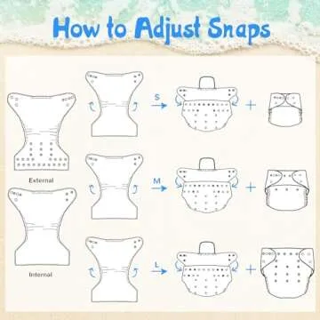 Babygoal Baby & Toddler Boy and Girl Swim Diapers, Reusable Adjustable Washable One Size Fits 6M-3T Gifts and Swimming Lessons 3 Pack 3ZSD07