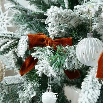 DINDOSAL Copper Velvet Ribbon 1.5 inch Copper Frayed Velvet Ribbon Copper Raw Edge Ribbon for Wreaths, Christmas Thanksgiving Decor, Flower Bouquet, Gift Wrapping, Bows Making-3 Yards