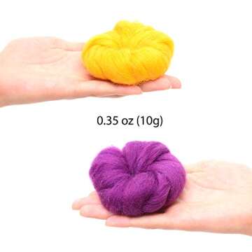 Glaciart One Merino Wool – 20 Colors for Felting Craft