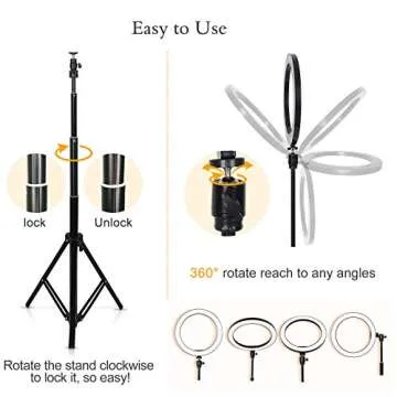 Belifu 10" Selfie Ring Light with Adjustable Tripod Stand
