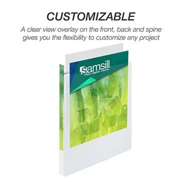 Samsill Plant-Based 0.5 Inch Durable Round Ring, Made in USA, View Binder, Eco-Friendly, USDA Certified Biobased, Single, White