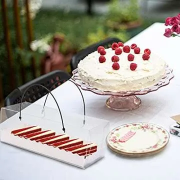 Aliyaduo Clear Bakery Cake Boxes for All Occasions