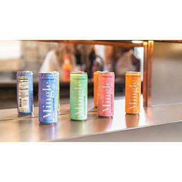 Mingle Mocktails Non Alcoholic Cocktails, 12 Fl Oz Cans (Variety Pack, Pack of 16)