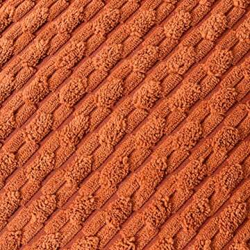 Fancy Homi 2 Packs Rust Decorative Throw Pillow Covers 18x18 Inch for Couch Bed Sofa, Modern Farmhouse Boho Home Decor, Soft Cute Plush Corduroy Cushion Case 45x45 CM