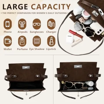 Stylish Brown Suede Shoulder Bag for Women 2024