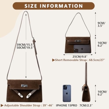 Stylish Brown Suede Shoulder Bag for Women 2024