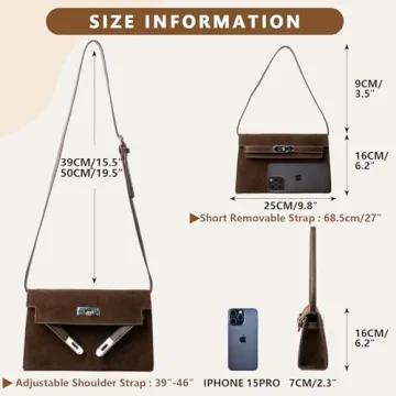 Stylish Brown Suede Shoulder Bag for Women 2024