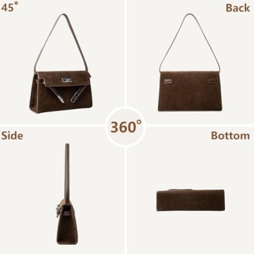 Stylish Brown Suede Shoulder Bag for Women 2024