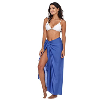Shu-Shi Women's Royal Blue Beach Cover Up Sarong