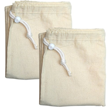 Extra Large Natural Cotton Laundry Bags Set of 2