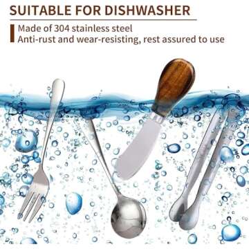 Charcuterie Accessories(25 Psc), Cheese Spreaders For Charcuterie Board, Mini Serving Spoons, Blank Toothpick Flags, Bowl For Christmas Pastry Making, forks And Mini Serving Tongs