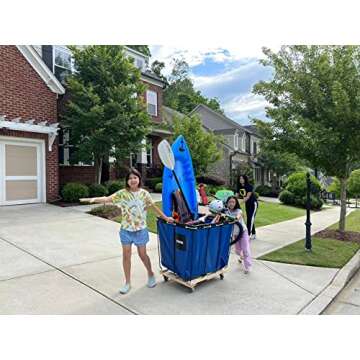 HIGOOD Blue Basket Truck 12 Bushels 600 lbs Capacity