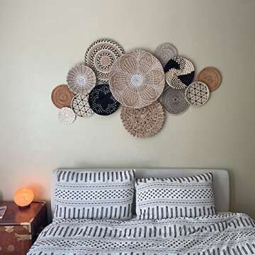 ANEWNICE NOVIIML ecor Set of 13 Basket Wall Decor