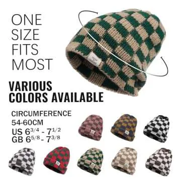 Trendy Plaid Women's Beanie for Winter Style and Comfort