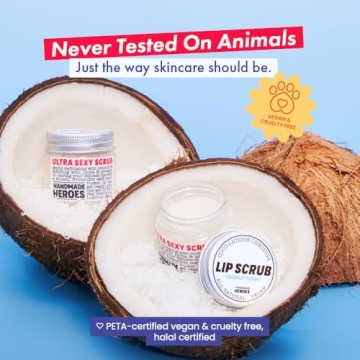 Vegan Coconut Lip Scrub by Handmade Heroes - Natural Exfoliator