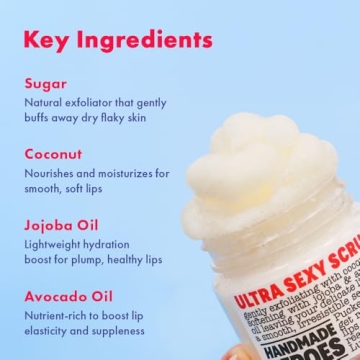 Vegan Coconut Lip Scrub by Handmade Heroes - Natural Exfoliator