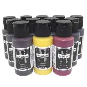 Badger Air-Brush Minitaire 12-Color Ghost Tint Transparent Acrylic Paint Set