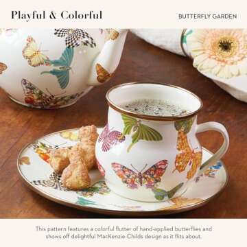 MacKenzie-Childs Enamel Tea Kettle for Creative Kitchen Charm