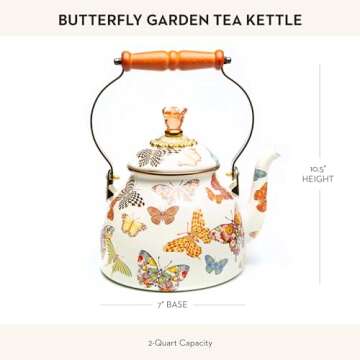 MacKenzie-Childs Enamel Tea Kettle for Creative Kitchen Charm