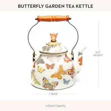 MacKenzie-Childs Enamel Tea Kettle for Creative Kitchen Charm