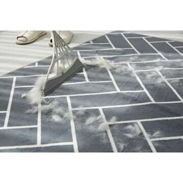 Original Broombi - All-Surface Silicone Broom, Squeegee, Pet Hair Remover - Smart Broom for Indoor Cleaning - Cleans Glass, Fine Dust, Hair, Liquids - for Smooth Floors, Rugs, Windows (Black)