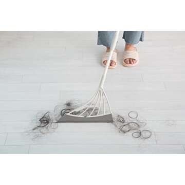 Original Broombi - All-Surface Silicone Broom, Squeegee, Pet Hair Remover - Smart Broom for Indoor Cleaning - Cleans Glass, Fine Dust, Hair, Liquids - for Smooth Floors, Rugs, Windows (Black)