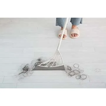 Original Broombi - All-Surface Silicone Broom, Squeegee, Pet Hair Remover - Smart Broom for Indoor Cleaning - Cleans Glass, Fine Dust, Hair, Liquids - for Smooth Floors, Rugs, Windows (Black)