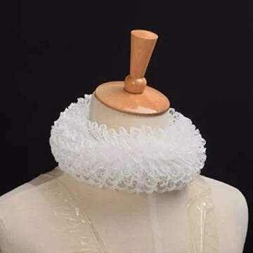 BLESSUME Lace Renaissance Neck Ruffle Collar - Elegant Costume Accessory