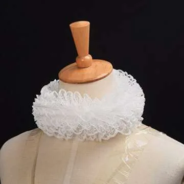 Lace Renaissance Neck Ruffle Collar for Costumes