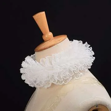 Lace Renaissance Neck Ruffle Collar for Costumes