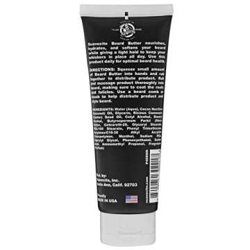 Suavecito Beard Butter - Whiskey Bar for Men - 4 oz Cream