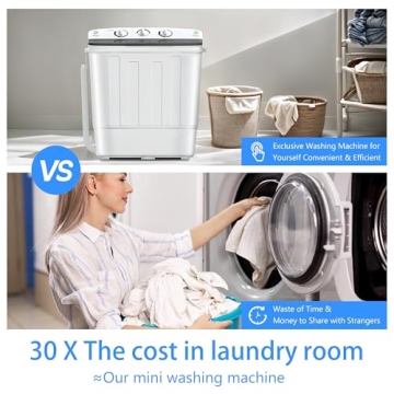 DOGHLY Twin Tub Washer - Compact 18lbs Capacity