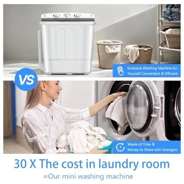 DOGHLY Twin Tub Washer - Compact 18lbs Capacity