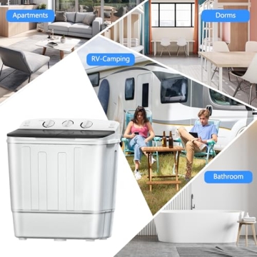 DOGHLY Twin Tub Washer - Compact 18lbs Capacity