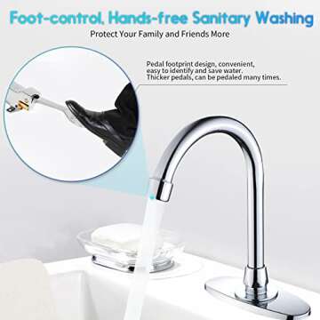 LukLoy Polished Chrome Pedal Valve for Clean Washing