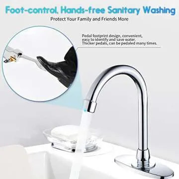 LukLoy Polished Chrome Pedal Valve for Clean Washing