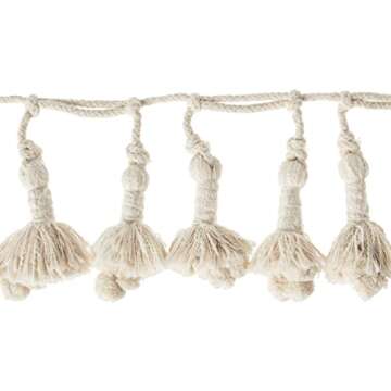 Creative Co-Op 72" L Handwoven Cotton Tassel Garland