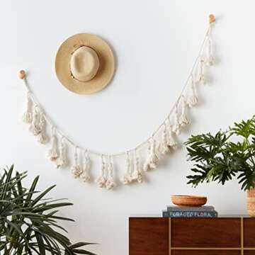 Creative Co-Op 72" L Handwoven Cotton Tassel Garland