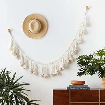 Creative Co-Op 72" L Handwoven Cotton Tassel Garland