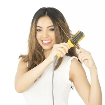 Mini Heated Straightening Brush for Sleek Hair