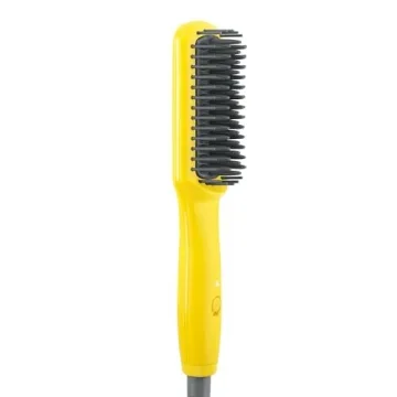 Mini Heated Straightening Brush for Sleek Hair