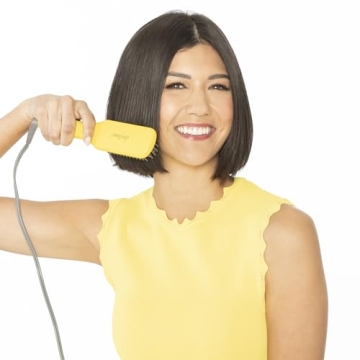 Mini Heated Straightening Brush for Sleek Hair