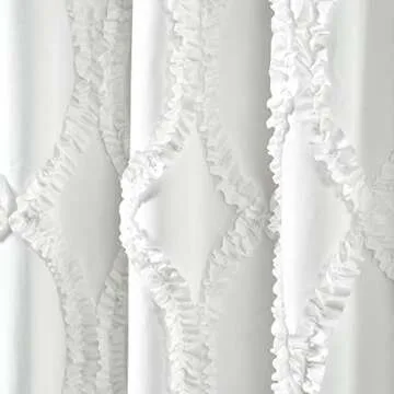 Lush Decor Avon Window Curtain Sydney Throw Blanket, 54"W x 84"L, White